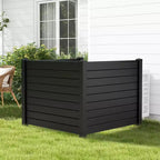 Costway Barrière de climatiseur 48 L x 37,5 H avec 3 piquets au sol Noir/Blanc
