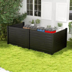 Costway Barrière de climatiseur 48 L x 37,5 H avec 3 piquets au sol Noir/Blanc