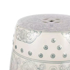 JONATHAN Y Double Happiness 18 Tabouret de jardin/Table d'appoint en céramique Chinoiserie
