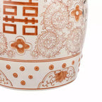 JONATHAN Y Double Happiness 18 Tabouret de jardin/Table d'appoint en céramique Chinoiserie