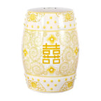 JONATHAN Y Double Happiness 18 Tabouret de jardin/Table d'appoint en céramique Chinoiserie