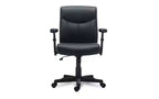 Fauteuil de travail en cuir Alera Harthope, supporte jusqu'à 125 kg, assise/dossier noir, piètement noir