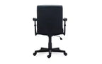 Fauteuil de travail en cuir Alera Harthope, supporte jusqu'à 125 kg, assise/dossier noir, piètement noir
