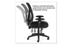 Alera Alera Aeson Series Chaise de bureau multifonction, supporte jusqu'à 124,7 kg, hauteur d'assise de 38,1 à 47,8 cm, assise/dossier noir, piètement noir