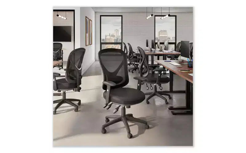 Alera Alera Aeson Series Chaise de bureau multifonction, supporte jusqu'à 124,7 kg, hauteur d'assise de 38,1 à 47,8 cm, assise/dossier noir, piètement noir