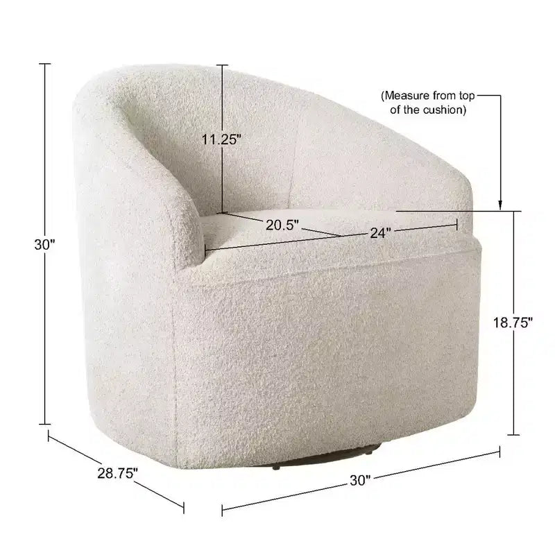 Fauteuil pivotant à 360 degrés Ink+Ivy Bonn