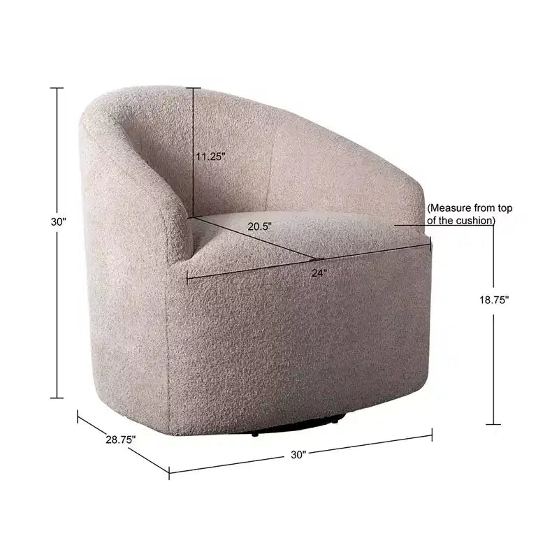 Fauteuil pivotant à 360 degrés Ink+Ivy Bonn