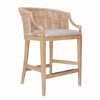 Tabouret de bar Martha Stewart 25 Playa en rotin tressé à la main, hauteur comptoir