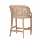 Tabouret de bar Martha Stewart 25 Playa en rotin tressé à la main, hauteur comptoir