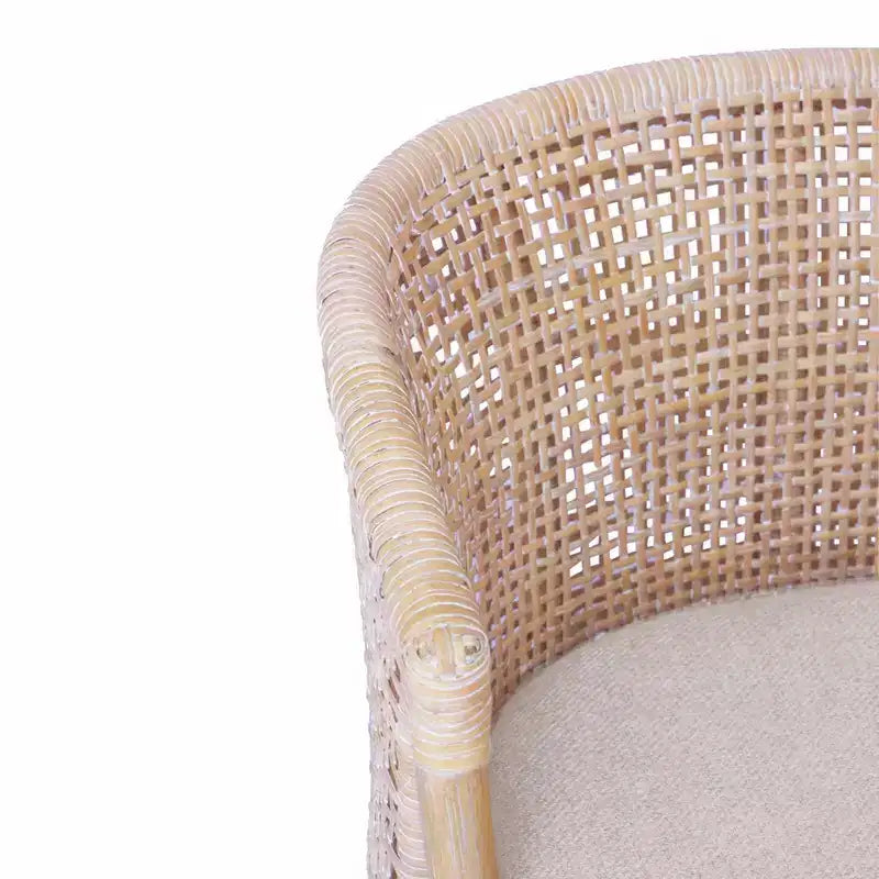 Tabouret de bar Martha Stewart 25 Playa en rotin tressé à la main, hauteur comptoir