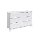 Commode à 6 tiroirs Pensy en bois massif de style Mid-Century Modern - Powell