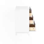 Commode à 6 tiroirs Pensy en bois massif de style Mid-Century Modern - Powell