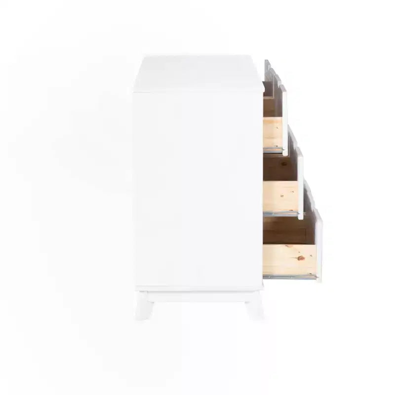 Commode à 6 tiroirs Pensy en bois massif de style Mid-Century Modern - Powell