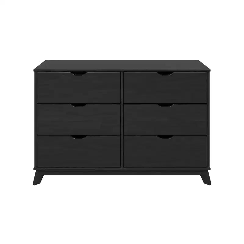 Commode à 6 tiroirs Pensy en bois massif de style Mid-Century Modern - Powell