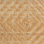 bali & pari Kobie Table de chevet bohème moderne en rotin naturel marron à 1 tiroir