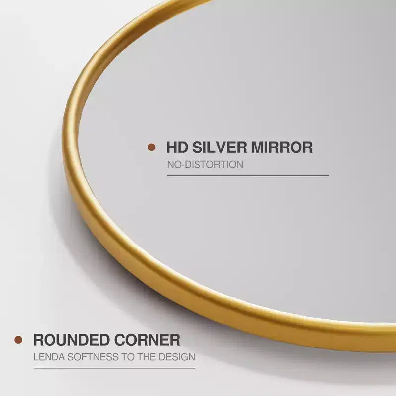 Dovelina Arch Miroir de salle de bain avec cadre en métal, pivotant, ensemble de 2 miroirs suspendus