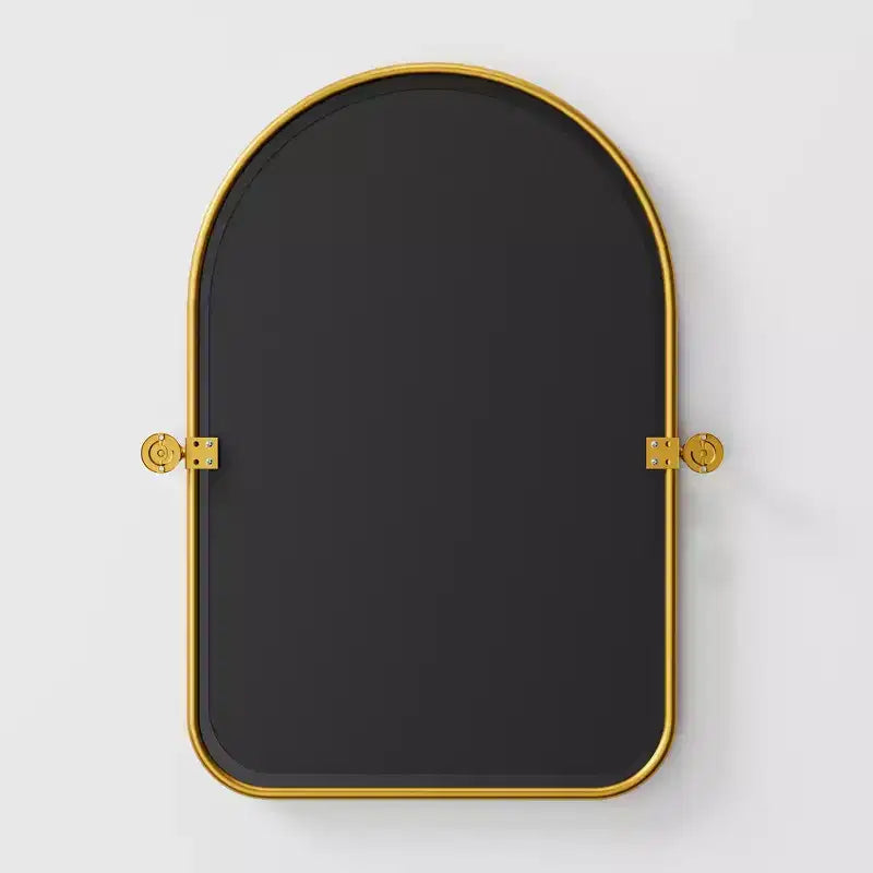 Dovelina Arch Miroir de salle de bain avec cadre en métal, pivotant, ensemble de 2 miroirs suspendus