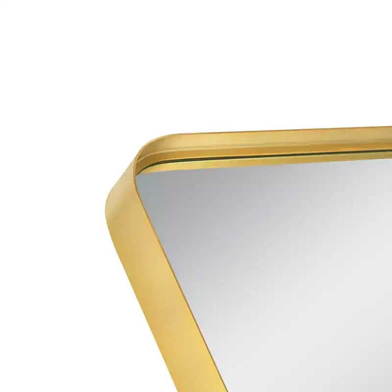 Miroir Mural Dovelina, Rectangle, Cadre Métallique, pour Salle de Bain