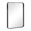 Miroir Mural Dovelina, Rectangle, Cadre Métallique, pour Salle de Bain