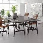Flash Furniture Table de conférence Redmond commerciale 60x30 avec plateau en stratifié double face de 2,5 cm d'épaisseur avec bordure en PVC et piètement en acier robuste en A