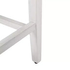 Tabouret de comptoir WestinTrends 24 po avec assise rembourrée (ensemble de 2), blanc antique/beige