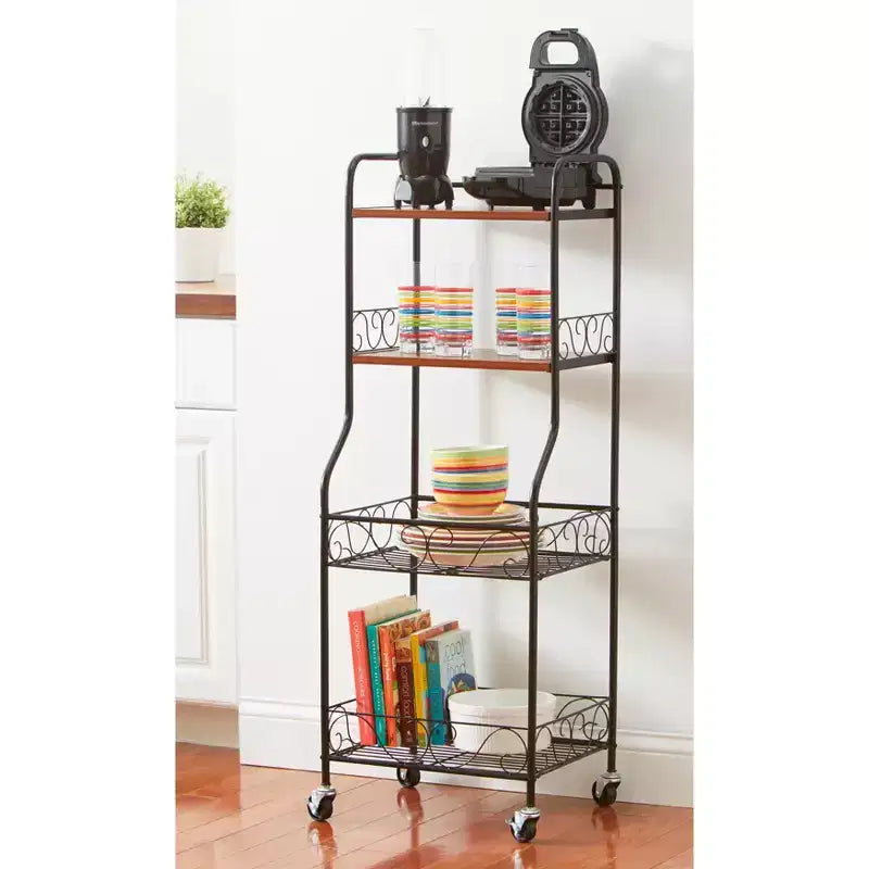 Étagère roulante à 4 niveaux BrylaneHome Scroll