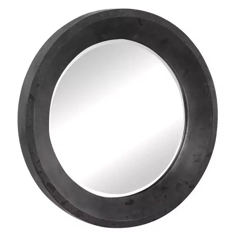 Miroir mural surdimensionné rond Uttermost Frazier gris foncé de 40