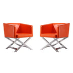 Lot de 2 chaises d'appoint de salon en similicuir Hollywood - Manhattan Comfort