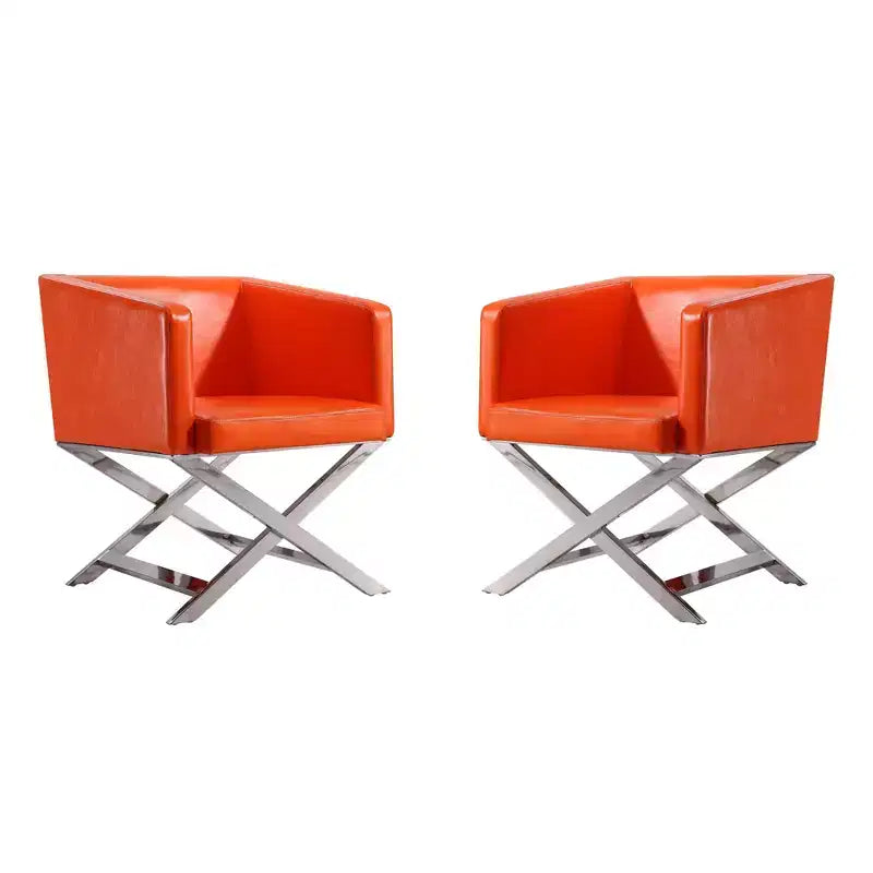 Lot de 2 chaises d'appoint de salon en similicuir Hollywood - Manhattan Comfort