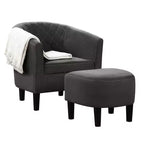 Breighton Home Prenez Place Fauteuil d'appoint Roosevelt avec Ottoman