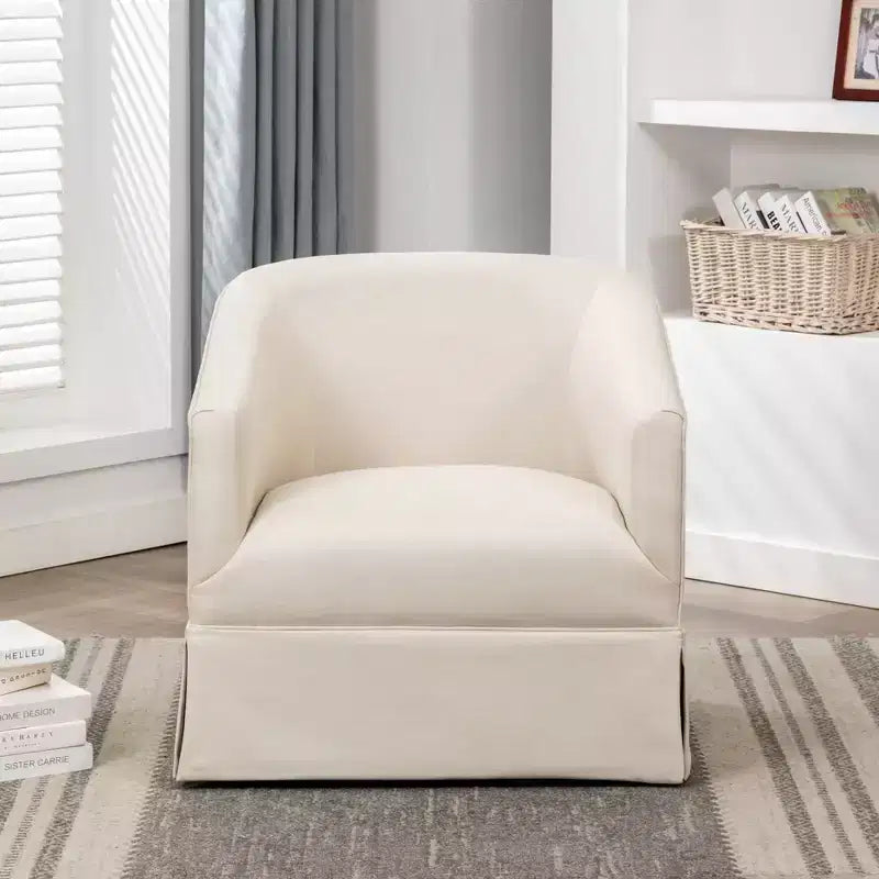 Fauteuil d'appoint pivotant Comfort Pointe Elm avec jupe