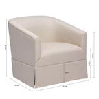 Fauteuil d'appoint pivotant Comfort Pointe Elm avec jupe