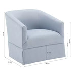 Fauteuil d'appoint pivotant Comfort Pointe Elm avec jupe
