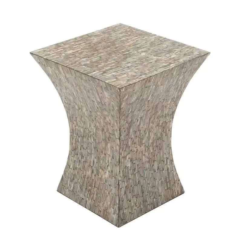 Table d'appoint contemporaine incrustée de coquillages - Olivia & May