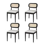 Lot de 2 chaises de salle à manger Hartmut Modern Ratten avec pieds en bois massif ART OF LIVING DESIGNS