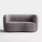 HOMES: Inside + Out Canapé deux places 63,75 po en tissu bouclé incurvé style Boho Pinehush avec coussins à ressorts ensachés