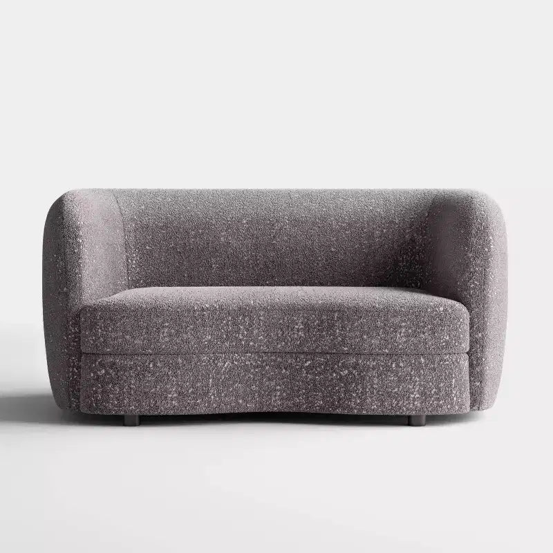HOMES: Inside + Out Canapé deux places 63,75 po en tissu bouclé incurvé style Boho Pinehush avec coussins à ressorts ensachés