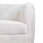 HOMES: Inside + Out Canapé deux places 63,75 po en tissu bouclé incurvé style Boho Pinehush avec coussins à ressorts ensachés