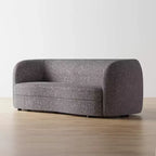 MAISONS : Intérieur + Extérieur Canapé bouclé incurvé bohème Pinehush 85 po avec coussins à ressorts ensachés