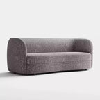 MAISONS : Intérieur + Extérieur Canapé bouclé incurvé bohème Pinehush 85 po avec coussins à ressorts ensachés