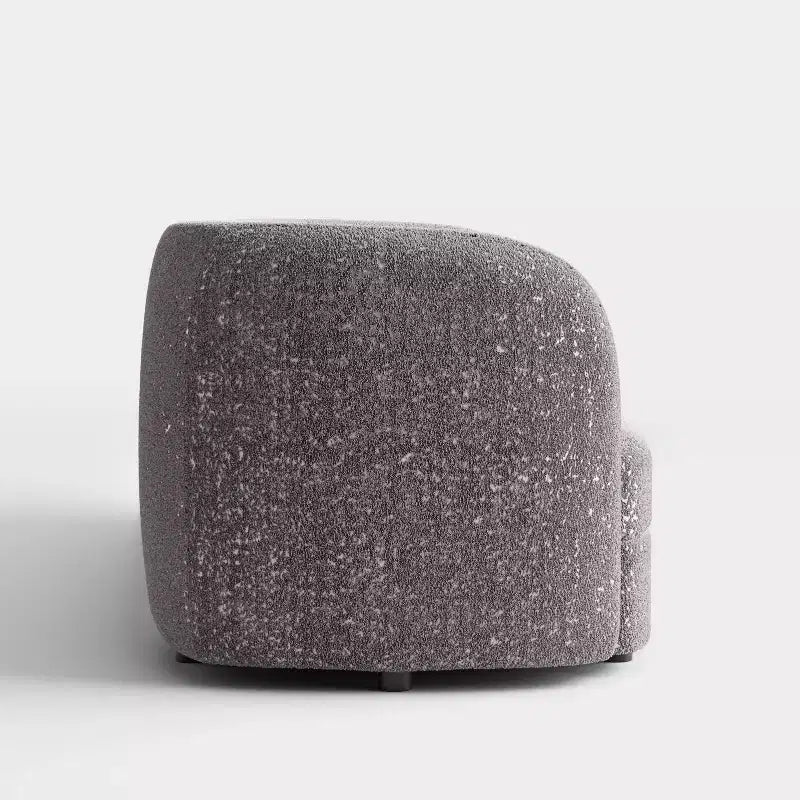 MAISONS : Intérieur + Extérieur Canapé bouclé incurvé bohème Pinehush 85 po avec coussins à ressorts ensachés