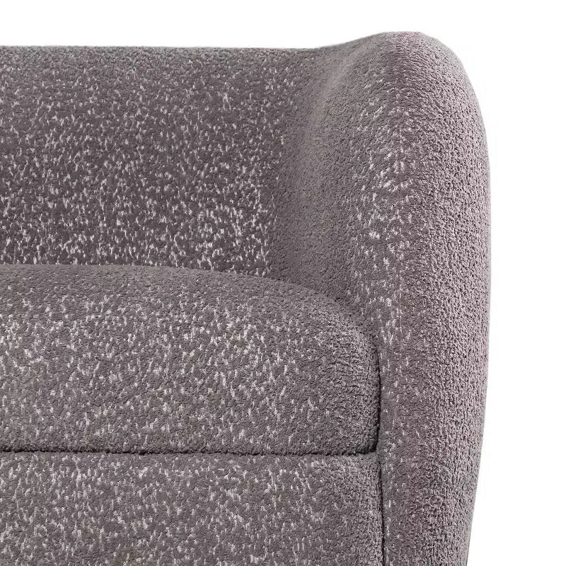 MAISONS : Intérieur + Extérieur Canapé bouclé incurvé bohème Pinehush 85 po avec coussins à ressorts ensachés