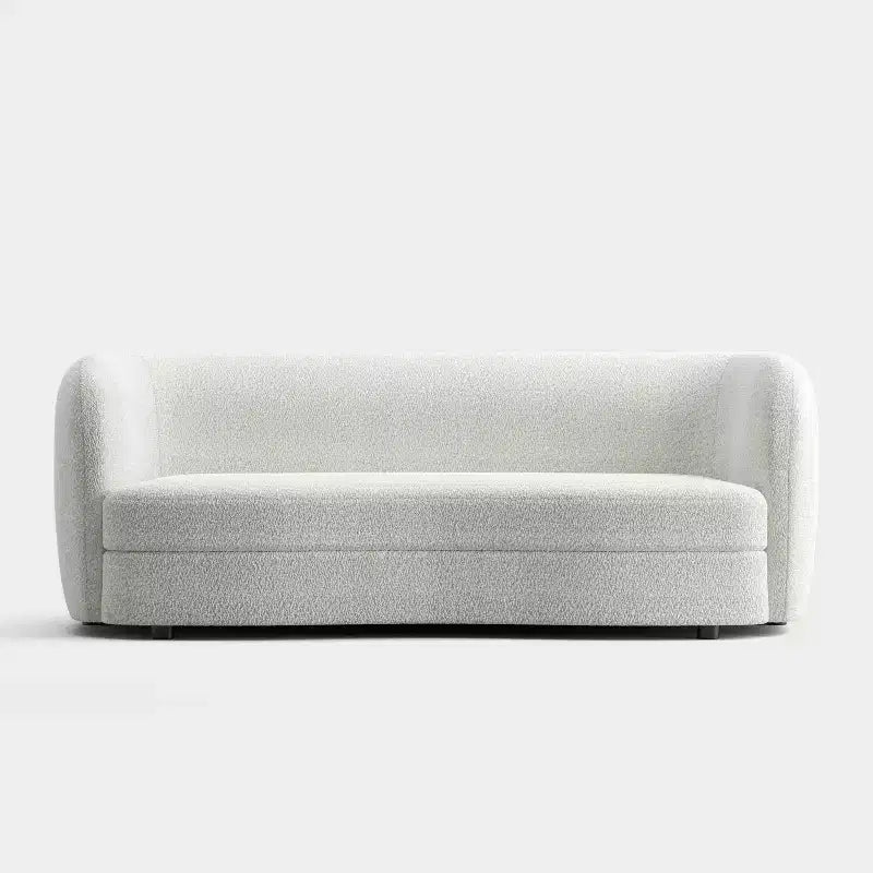MAISONS : Intérieur + Extérieur Canapé bouclé incurvé bohème Pinehush 85 po avec coussins à ressorts ensachés