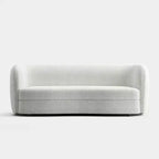 MAISONS : Intérieur + Extérieur Canapé bouclé incurvé bohème Pinehush 85 po avec coussins à ressorts ensachés