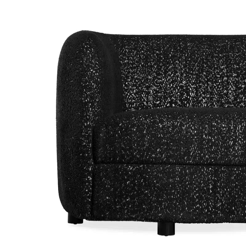 MAISONS : Intérieur + Extérieur Canapé bouclé incurvé bohème Pinehush 85 po avec coussins à ressorts ensachés
