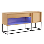 Meuble TV 24/7 Shop At Home Tidehigh Modern 1 tiroir pour téléviseurs jusqu'à 65 pouces avec lumières LED