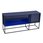 Meuble TV 24/7 Shop At Home Tidehigh Modern 1 tiroir pour téléviseurs jusqu'à 65 pouces avec lumières LED