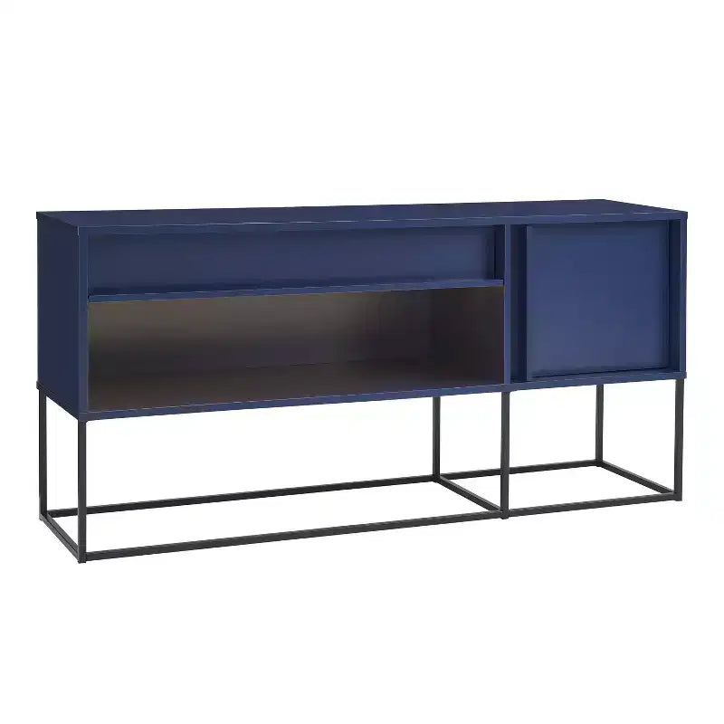 Meuble TV 24/7 Shop At Home Tidehigh Modern 1 tiroir pour téléviseurs jusqu'à 65 pouces avec lumières LED