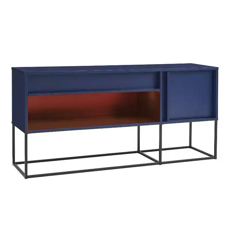 Meuble TV 24/7 Shop At Home Tidehigh Modern 1 tiroir pour téléviseurs jusqu'à 65 pouces avec lumières LED