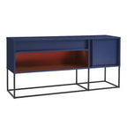 Meuble TV 24/7 Shop At Home Tidehigh Modern 1 tiroir pour téléviseurs jusqu'à 65 pouces avec lumières LED